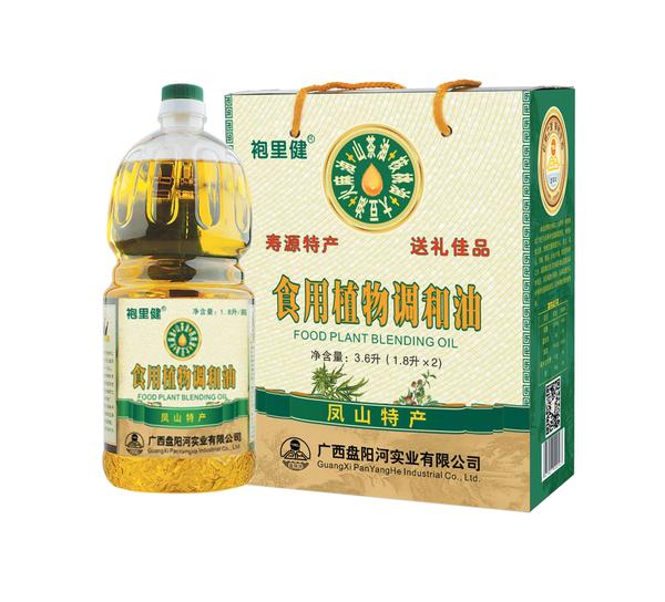 凤山扶贫产品 盘阳河袍里健食用植物调和油礼盒装1.8升X2/盒